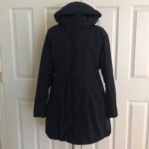 The North Face Down Filled Parka Hooded Coat Navy Blue A Line Size M